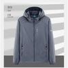Men's Lightweight Hooded Windbreaker - Quick Dry Outdoor Jacket with Zipper Pockets for Hiking and Daily Wear