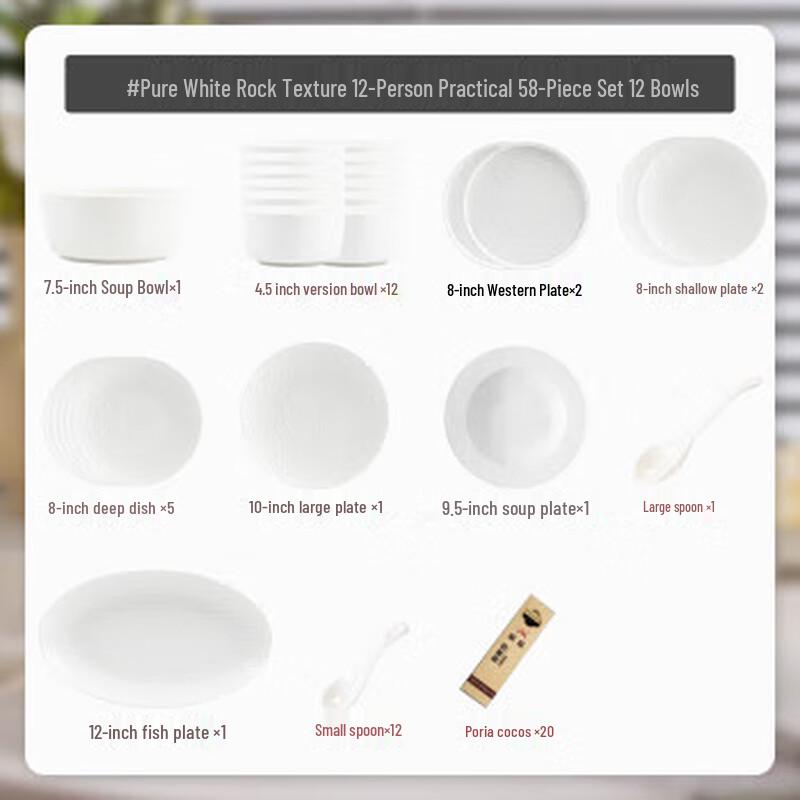 Kangmo Nordic Underglaze Ceramic Dinnerware Set