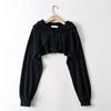 Women's Spring & Autumn Cropped Dance Hoodie - Versatile, Long-Sleeve, Loose-Fit