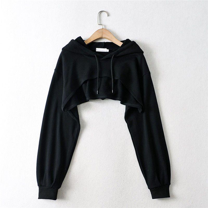 Women's Spring & Autumn Cropped Dance Hoodie - Versatile, Long-Sleeve, Loose-Fit