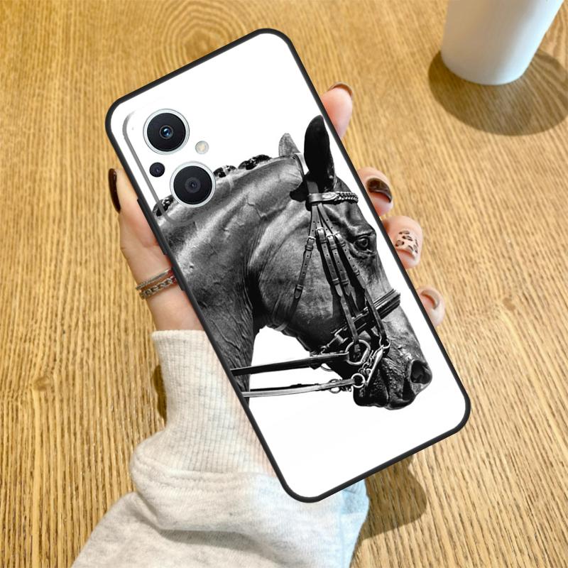 Horse Sketch Funda For OPPO Reno 7 8 Lite 14 F 13F 12F 11F 13 12 11 10 Pro OPPO Find X9 X8 X6 X5 Pro Case