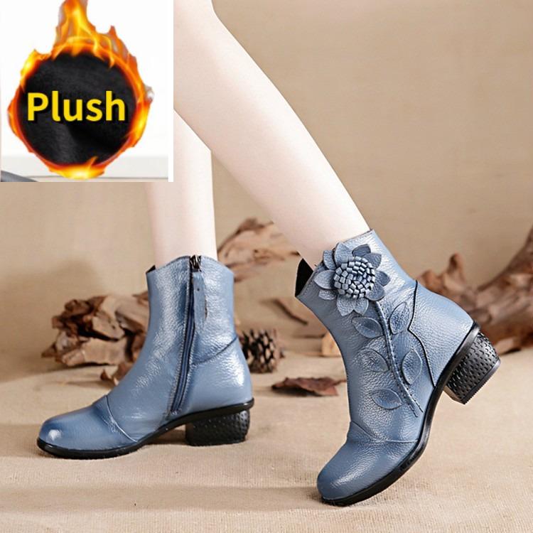 

Женские ботильоны на платформе с низким каблуком, обувь из натуральной кожи, сексуальные женские мотоциклетные ботинки 42