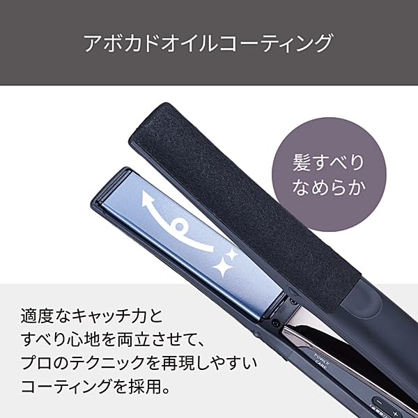 TESCOM Hair Straight Protect Compatible with Temperature Automatic Nobby by Easy Plug Black Iron, Iron, Ion, 25mm, Overseas, Adjustment/Lock/Memory