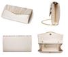 SUNSPOT Women's Large Party BagClutch Bag for Weddings, Champagne Gold