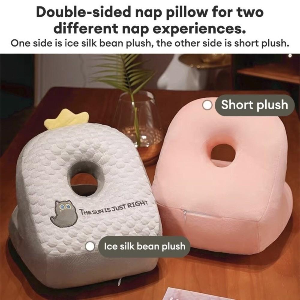 Cartoon Design Nap Pillow Plush Neck Nap Pillow Comfortable Plush Throw Pillow  Office Use