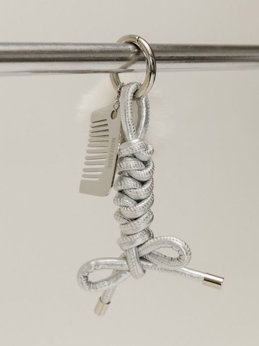 MOIFAIRE MINK ROPE KEYRING / SILVER