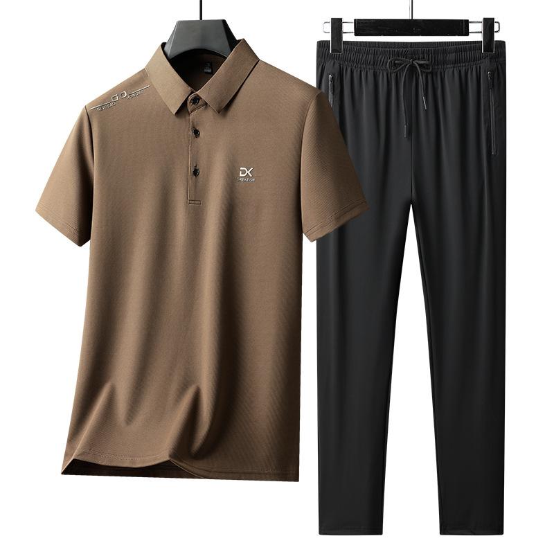 Men's Two-piece Suits, Men's Summer Wear, A Complete Set of Men's Sports Suits, Men's Matching Clothes and Pants