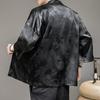 Men's Chinese Dragon Pattern Sun Protection Cardigan - Lightweight Summer Ethnic Style Cloak