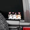 Adorable Cat Car Sticker Self-Adhesive Vinyl Bumper & Window Decal for Home, Life, and Animal Theme, Home Decoration, Indoor & Outdoor Use JM18