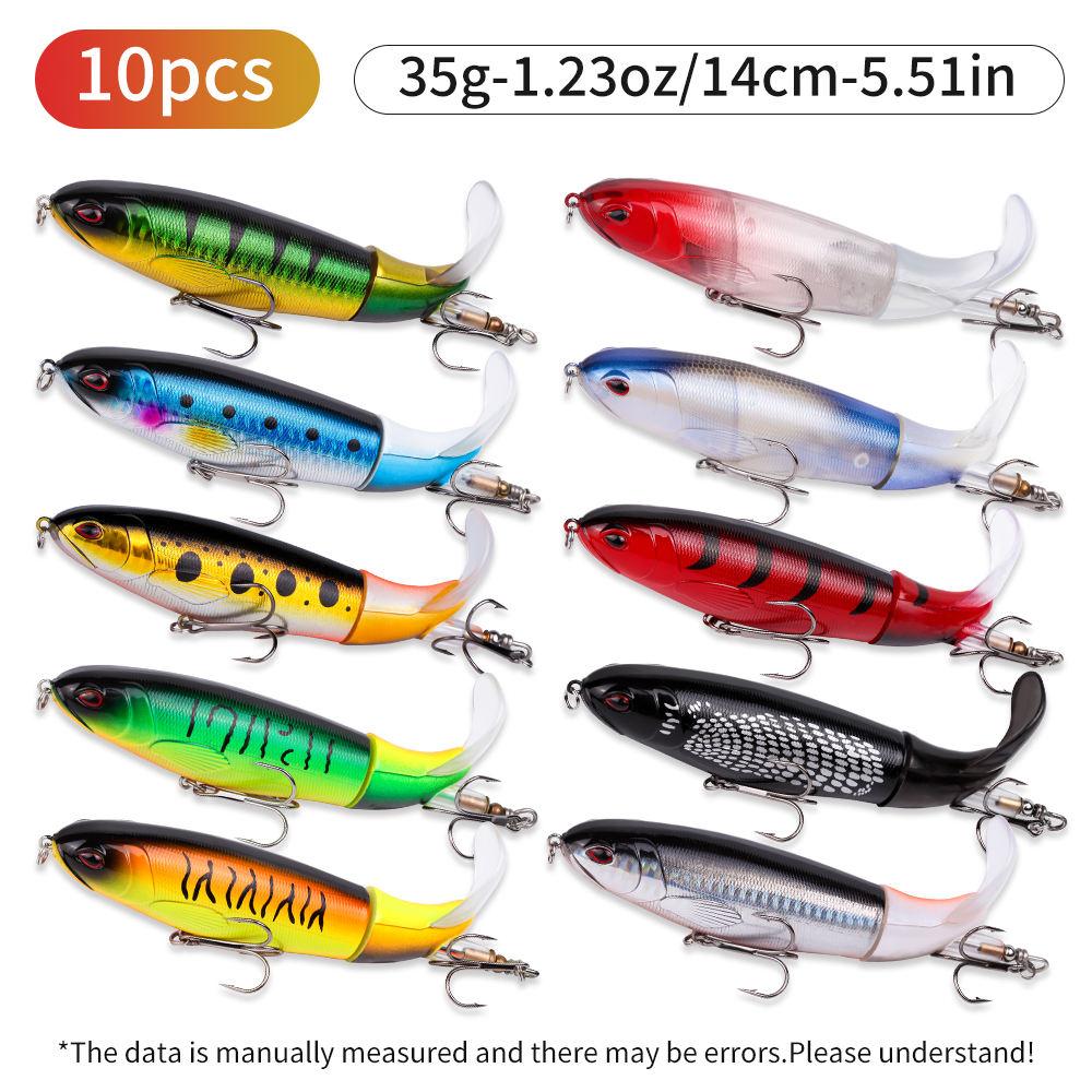 10pcs Premium 13g 10cm Fishing Lure Kit for Bass Trout Realistic Action Propeller Tail Durable ABS Hooks for Salmon Tilapia