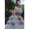 Evening Dress 2025 New Color Dress Wedding Dress Location Trailing Cake Skirt Mori Travel Dress