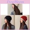 Knitted Hat Women Winter Cozy Wool Blend Warm Earmuff Beanie For Casual Wear
