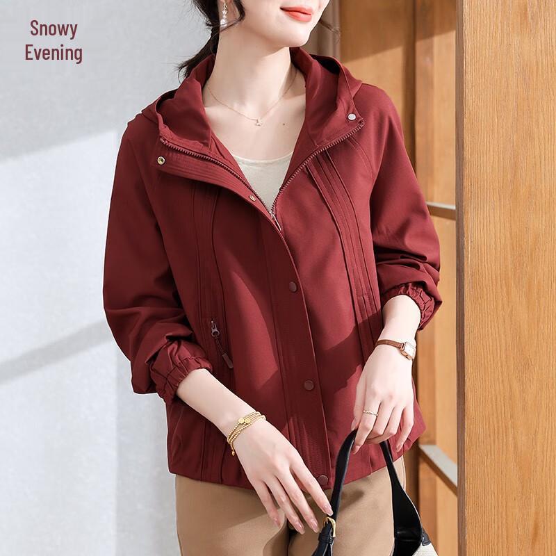 XUEXI Women's 2025 Loose Fit Age-Reducing Casual Trench Coat