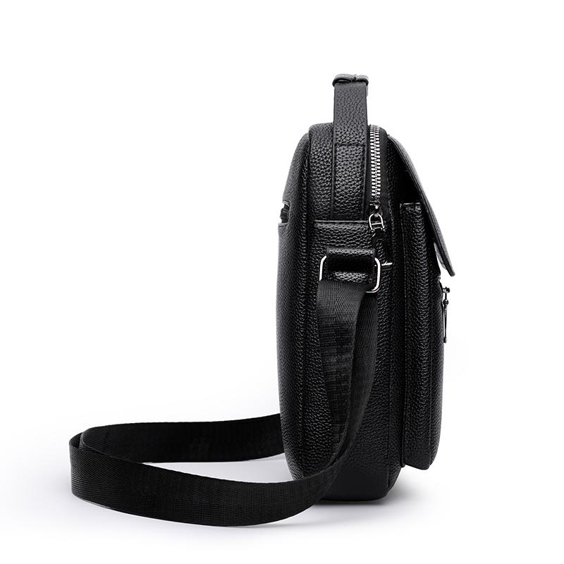 New Men's Crossbody Shoulder Bags PU Leather High Quality Tote Bag Fashion Business Messenger Bag Retro Leather Bags Fanny Pack