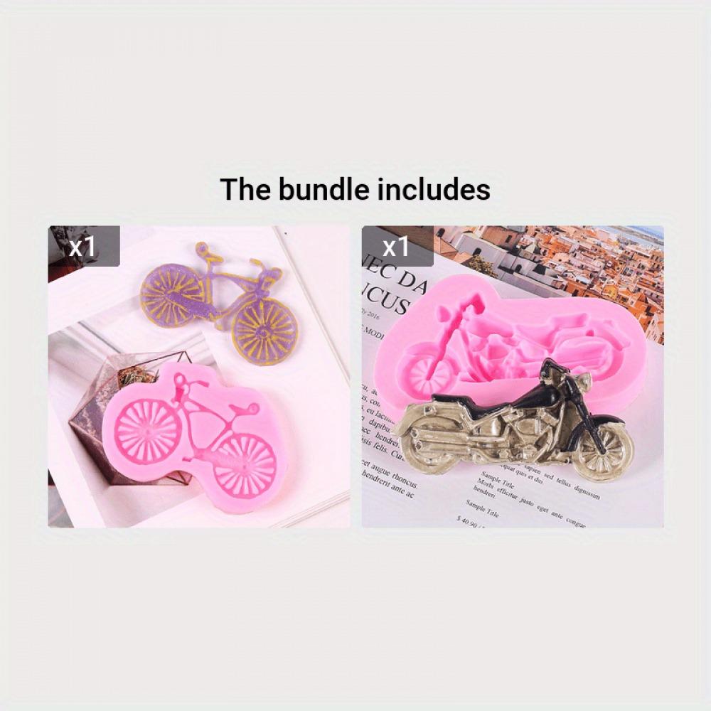 DIY Motorcycle, Bicycle Silicone Molds for Chocolate, Polymer Clay, Candy, Sugar Art, Fudge and Cake Decoration - Create Unique and Eye-Cat