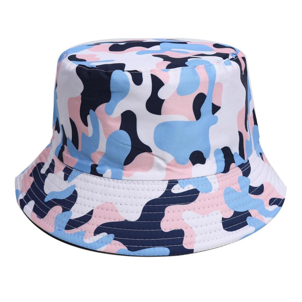 Unisex Double-Sided Bucket Hat - Spring/Summer Sun Protection, Colorful Tie-Dye Hip Hop Style