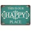Metal Wall Art Vintage This Is Our Happy Place Sign Home Decor Garden Decoration