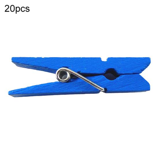 20 Pcs Multi-color Wood Clothespins Wooden Laundry Clothespins Paper Craft Clip