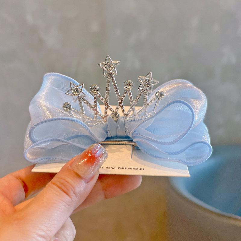 New Pearl Bow Hair Clips Gauze 3D Princess Sweet Barrettes for Children Headwear Girls Kids Hair Accessories