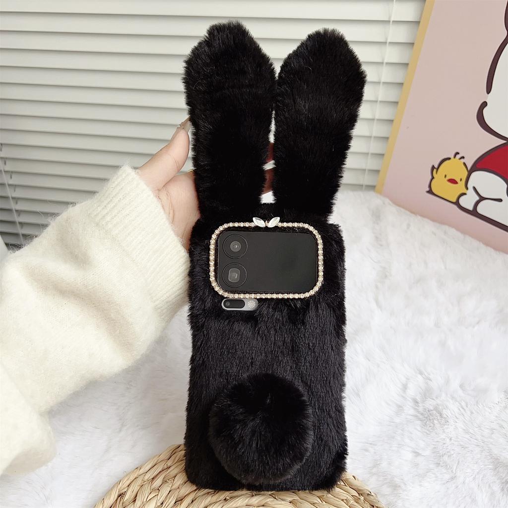 Für Xiaomi 17 Pro Max Hülle Plüsch Süßer Hase Winter Flauschig TPU Handyhülle