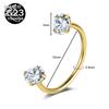 ZS 1 Stück 20G G23 Titanstahl Hufeisen Nasenring Damen Herren Farbiger CZ Kristall Nasenpiercing Ohr Helix Tragus Lippenpiercings