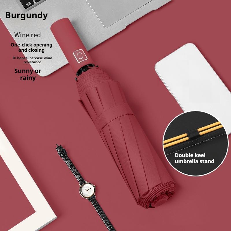 Fully Automatic Double Large Umbrella Folding Weather and Rain Umbrella Sun Umbrella Sun Umbrella 24 Bone Umbrella