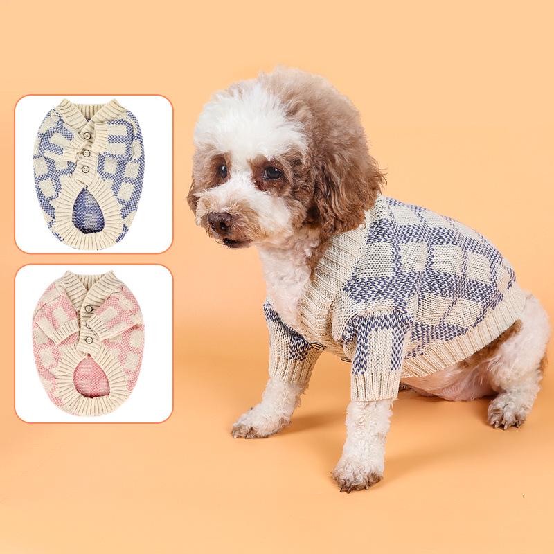 Caldo maglione invernale in maglia per animali domestici - Design a due zampe - Per cani e gatti di piccola taglia
