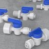 1/4" 3/8" OD Tube Tap Shut Off Ball Valve POM Quick Fitting Connector Tee Elbow Reducer Aquarium RO Water Filter Reverse Osmosis