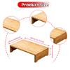 Wooden Low Stool Elegant Small Low Ottoman for Living Room Bedroom Bathroom