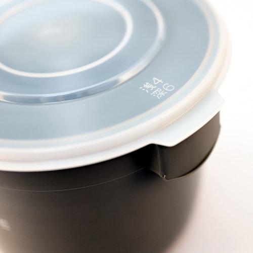 Wilmax Food Container (Round), 6L, Made in Japan, 351732, Gray/Semi-Transparent