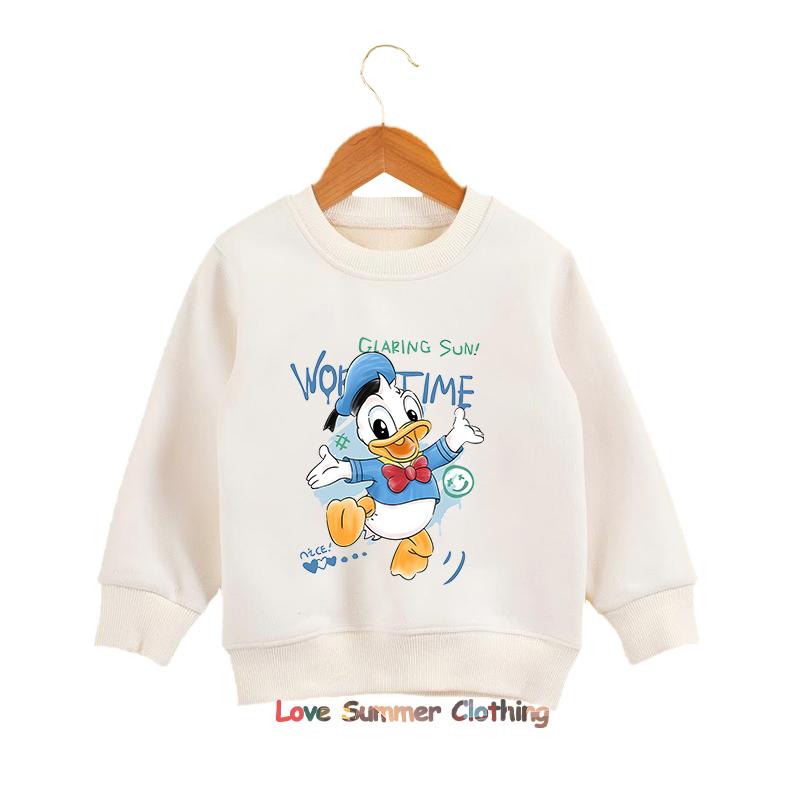 Mouse Kids Hooded Sweatshirt Mickey Ages 4-14 HD Print Little Boy Pullover  Minnie Little Girls Fall Hoodie Long Sleeve New Arrivals for Autumn