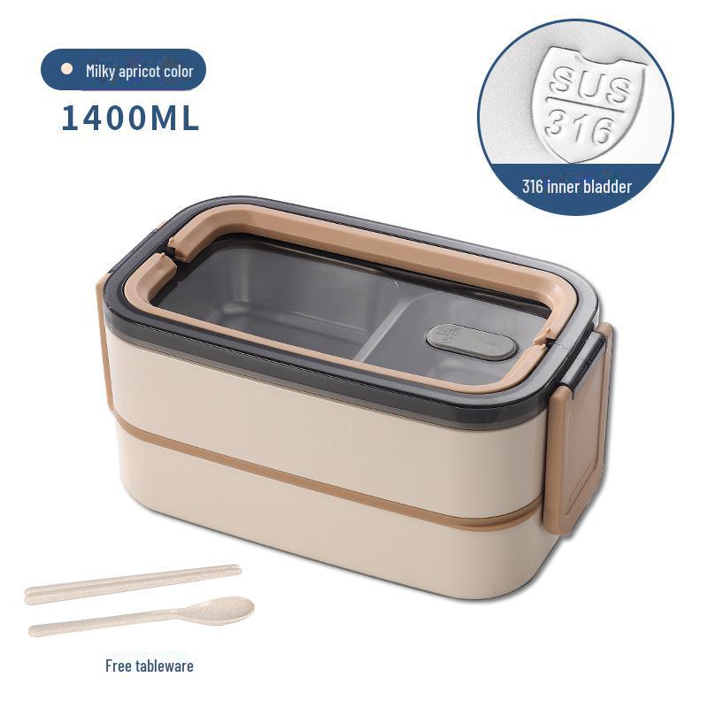 Doppelschichtige isolierte Lunchbox aus Edelstahl 304 für Büroangestellte und Studenten