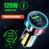 NEW Super Fast USB Car Charger For iPhone 14 Pro Max 13 12 11 Samsung S23 S22 120W Quick Charging Adapter