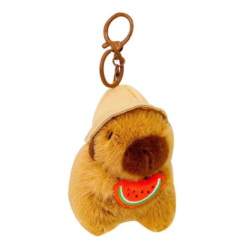 Summer Capybara Plush Keychain With Soft Short Plush For Kids And Collectors