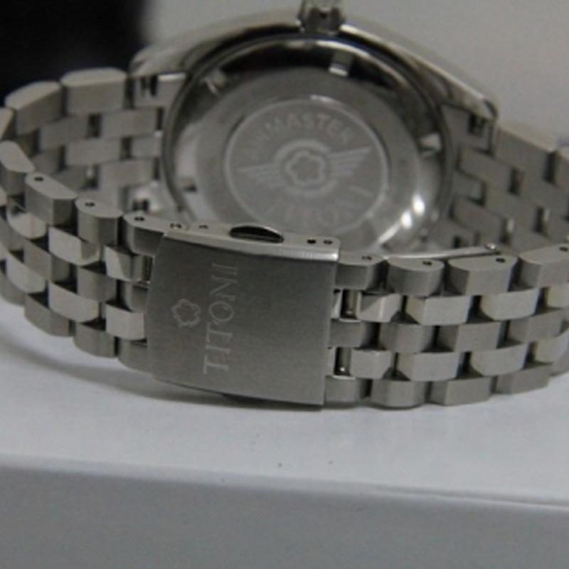 TITONI Plum Blossom Air King Series Automatic Mechanical Movement 50 Meters 38.5mm Silver Dial Stainless Steel Case Stainless Steel Strap 83909 S-342