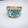 Chenrui Wish Vintage Epoxy Resin Tree Flower Ring - Popular European and American Women's Jewelry