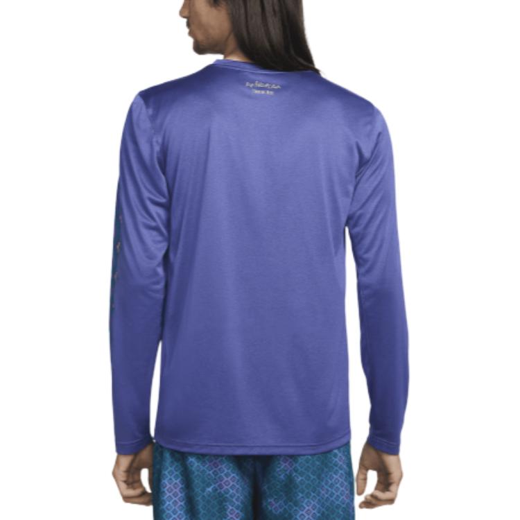 Nike Graphic Print Pullover Crew Neck Long Sleeve T-Shirt Men Tops Purple DO5073-510