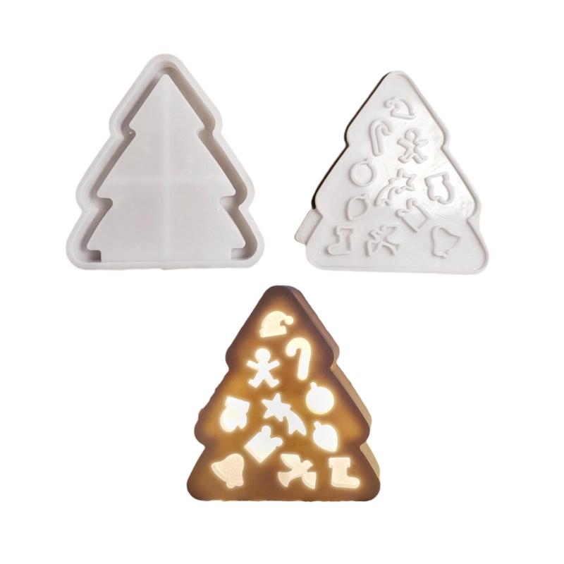 Set of 2 Silicone Crafting Mold Projection Ornament Mold Perfect for Crafting Christmas Tree Bases Flexible and Reusable
