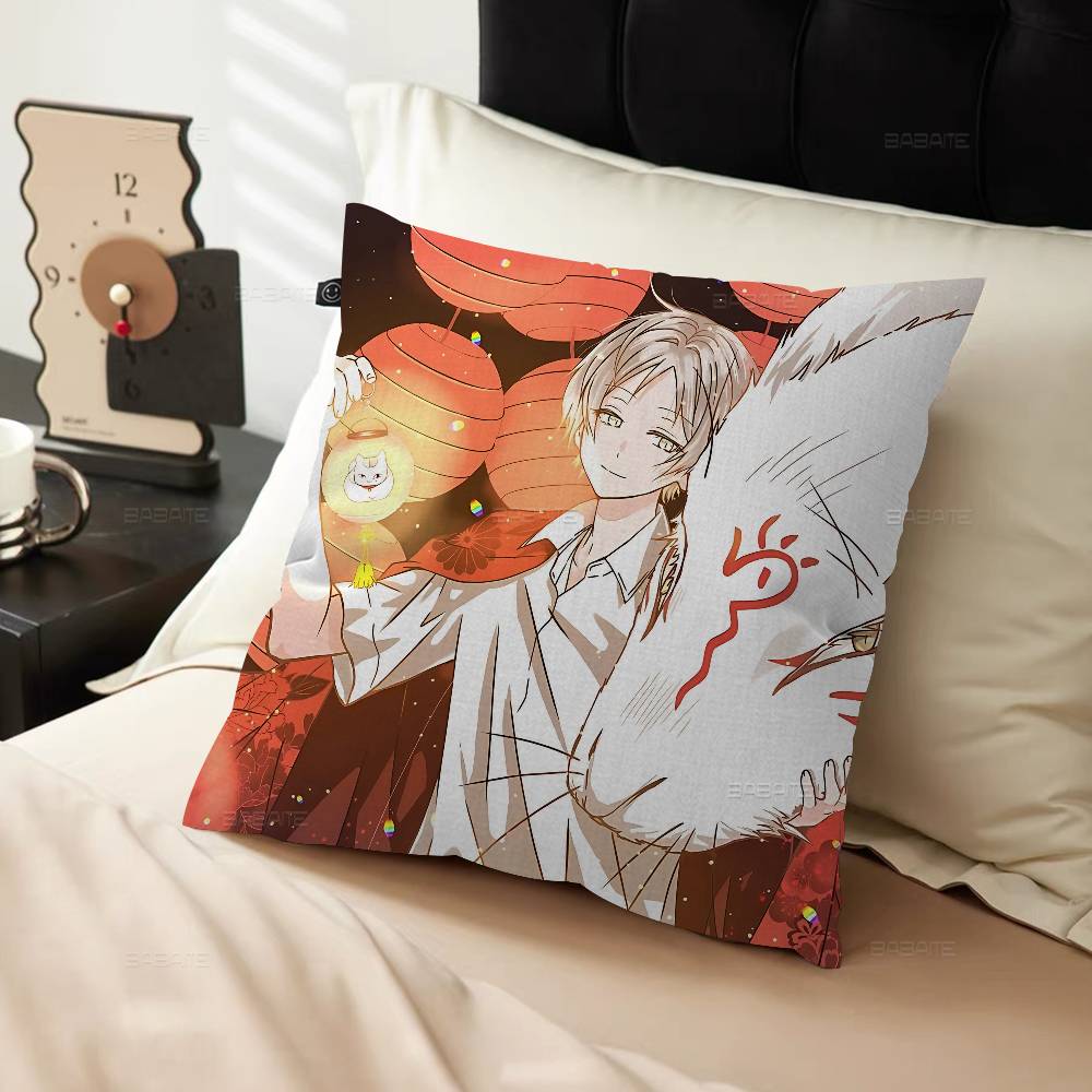Natsume Yuujinchou Cartoon Cushion Cover Pillow Cover Decor Pillowcase Printed Cushion Case for Couch