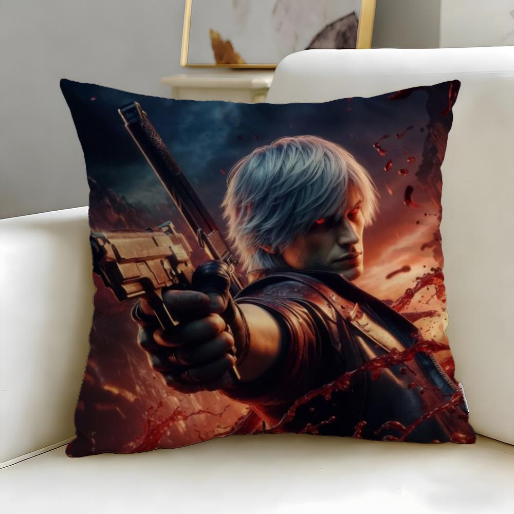 Classic Game Devil May Cry Cushion Cover Soft & Easy-Wash Pillow Case – Versatile for Couch, Bed, Travel and Office