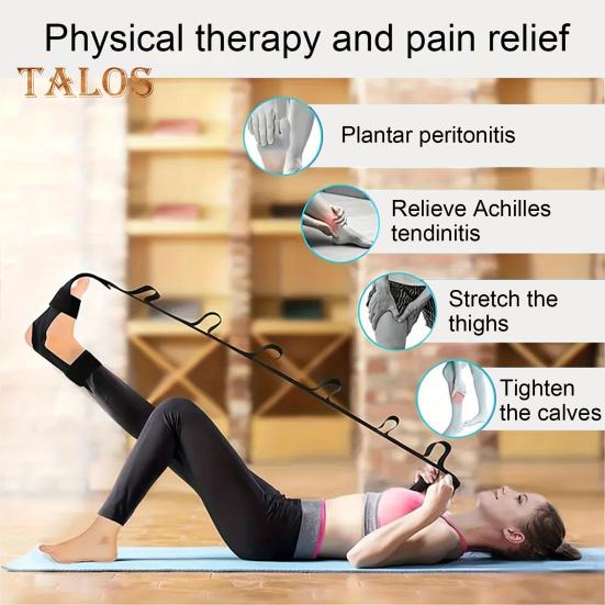 Halka Bantlı Yoga Esnetme Kayışı Ayarlanabilir Ayak Baldır Germe Bandı Erkek Kadın Ev Egzersizi Fizik Tedavi Direnç Bandı