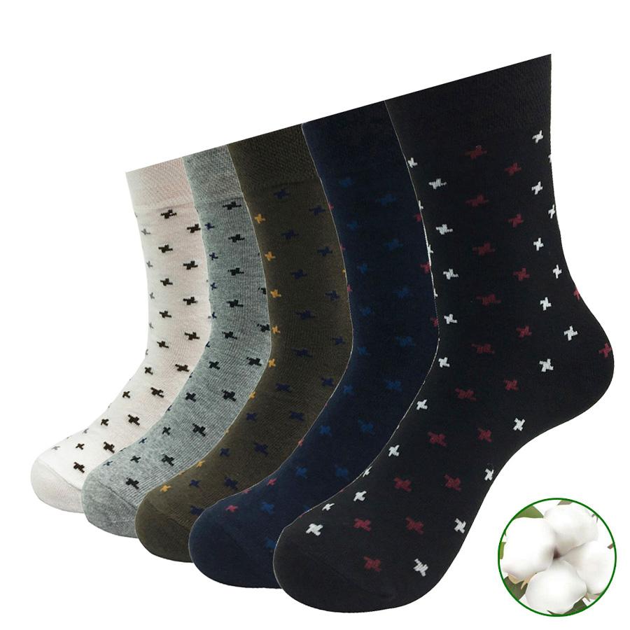 5 Paare/Lot Kleidersocken Herren Gestreift Lang Hohe Qualität Baumwolle Atmungsaktiv Business-Socke Männlich Ehemann Vater Geschenk 14 Stile