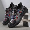 2025 autumn new men's shoes trend cartoon graffiti cloth shoes Korean version casual single shoes youth versatile board shoes