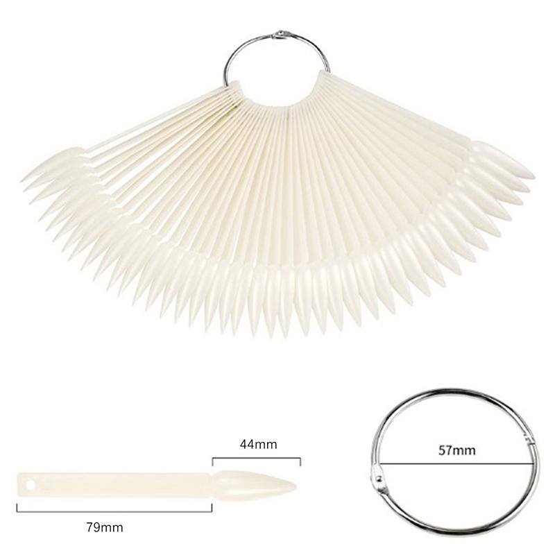 

40Pcs Nail False Display Nail Art Fan Wheel Polish Practice Colors Tip Sticks