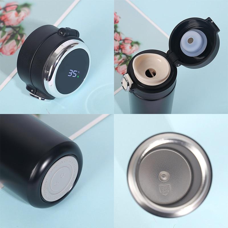 1pc 420ML Smart Thermos Stainless Steel Water Bottle Led Digital Temperature Display Coffee Thermal Mugs Intelligent Insulation Cups