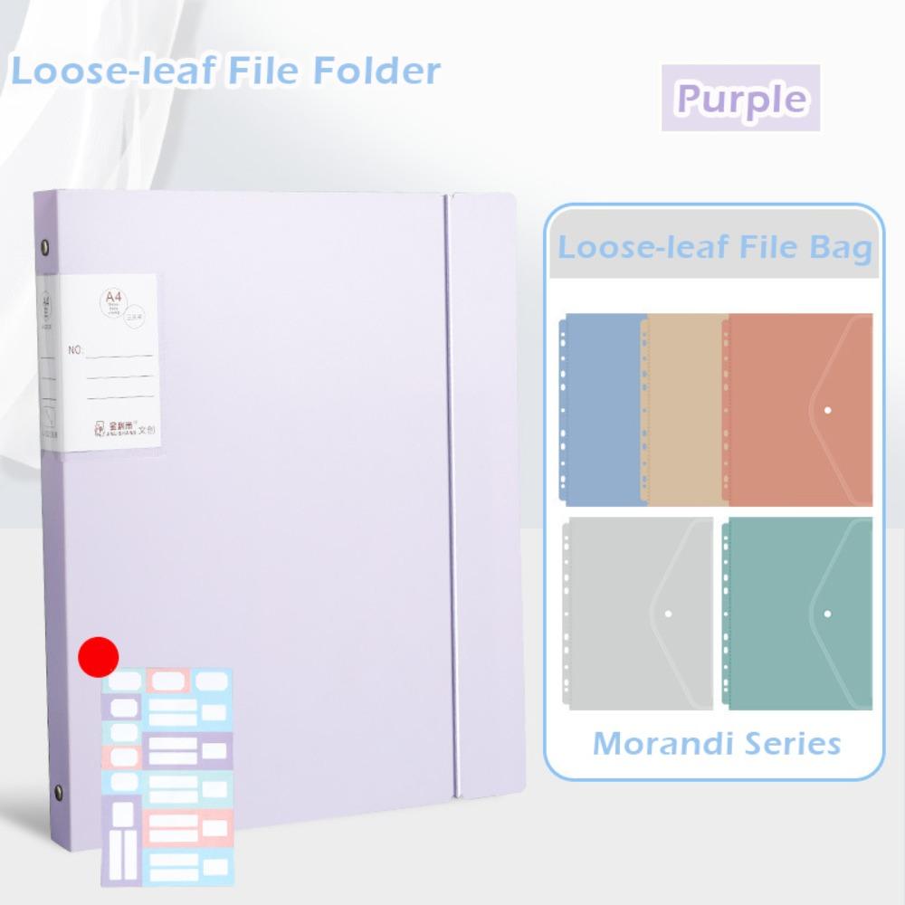 Multi-functional Loose-leaf Design File Folder Set PP Waterproof Document Organizer Test Paper Storage Clip Students