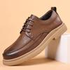 Business break men's shoes platform sewing line retro dress business men's leather shoes men's casual shoes