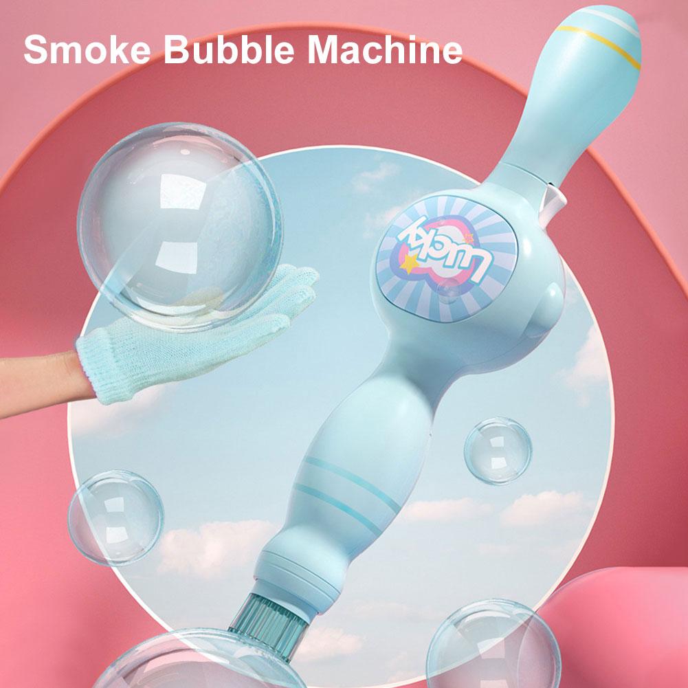 Elastic Smoke Bubble Machine Portable Bubble Maker Automatic Bubble Blower Bubble Wand for Kids Summer Outdoor Party Garden Toys