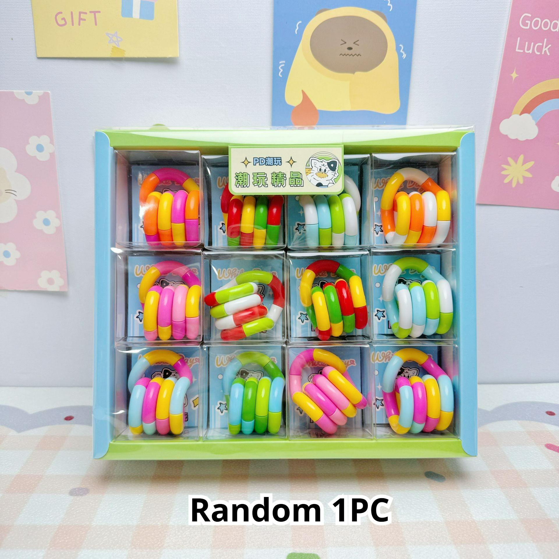 

18 Section Tangle Twisty Fidget Toy, Colorful Sensory Anxiety Relief Finger Toy, Stress Relief Brain Teaser for Adults Kids