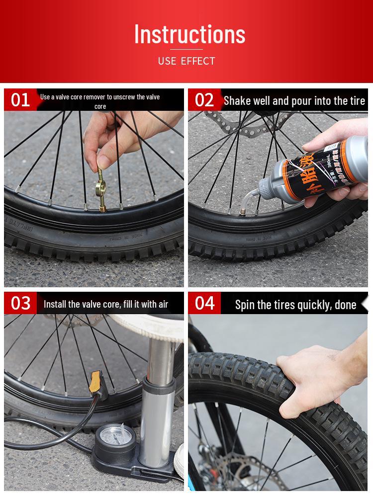 Selbstdichtende Reifenreparaturflüssigkeit für Elektrofahrzeuge, Motorräder und Fahrräder